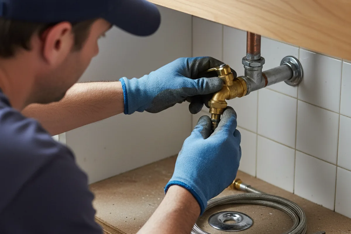 Shutoff valve and fitting work during Repiping in Walton